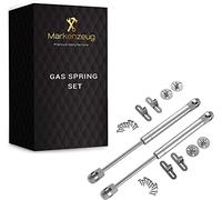 MARKENZEUG© 2x Resorte de gas Premium para flaps I Amortiguador de presión de gas I Soporte de resorte de gas para armarios I Accesorio para flaps I Juego de 2