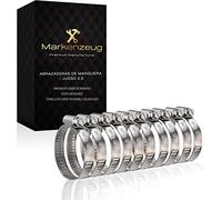 Conjunto de abrazaderas de manguera premium MARKENZEUG | Abrazaderas de acero inoxidable | Abrazaderas de tubería | Abrazaderas de tornillo sin óxido | Diámetro de 8-16 mm | Conjunto de 10