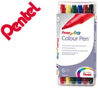 Marker S360 Cartera de fieltro C/6 - PENTEL
