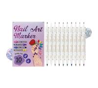 Markers - 10 High Pigmented Doodle Pens, Precise Dotting And Drawing Nail Design For Beginners | Art Markers For Manicure Decorating Lining Pattern