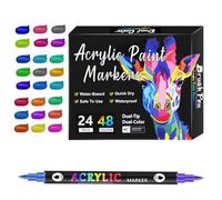 Markers Acrylic for Coloring, Artists School Supplies Markers, Fine Tip and Brush Markers, Colorful Sketching Pens, Adult Coloring Markers, Art Markers for Kids and Adults, Fine Tip Acrylic Markers