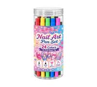 Markers Fine Tip - Double Head Nail Drawing Tool - 12 Piece Set | Nail Paint Pens Women, Kids, Girls, Adults, Salon, Home, DIY Manicure, Drawing, Design, Painting, Coloring, Practice