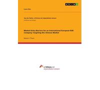 Market Entry Barriers for an International European B2B Company Targeting the Chinese Market