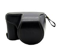 Market&YCY Bolsa Protectora de Cuero de la PU Bolsa con Correa de Cuero para el Hombro, para Sony Alpha A5100, A5000, NEX-3N Cámara(Se Puede Cargar y transmitir Directamente) - Negro