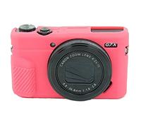 Market&YCY Caja de la Vivienda de la cámara, Cubierta de la Caja de la cámara de la Goma de Silicona Profesional Desmontable Protectora, para Canon PowerShot G7X Mark II - Rojo