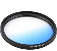 Market&YCY Filtro de gradiente de Filtro gradiente Azul Degradado de 77 mm, para Canon Nikon Sony Lente de cámara réflex Digital