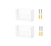 Marketing Holders Paquete de 2 soportes para postales de pared acrílico transparente con capacidad para salones de 15 x 10 cm, galerías, literatura, agentes inmobiliarios, seguros, restaurantes