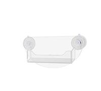 Marketing Holders Soporte para tarjetas de visita de montaje en ventana con capacidad para tarjetas de citas de 3.5 x 2 pulgadas, ventosa de vidrio, soporte de pared de un solo bolsillo, regalo de
