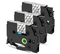 MarkField 3x Compatible TZe131 Clear Cinta de Etiquetas Reemplazo para Brother P-touch TZ TZe-131 Negro sobre Transparente 12mm 0.47 para PT-H100 H110 H107 H100LB/R E110 E100 E100 D200 D400