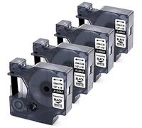 MarkField 4x 18444 Compatible con Dymo Rhino Vinilo Cinta de etiqueta