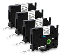 MarkField 4x TZe-231 12mm 0.47" Compatible con Brother P-Touch Blanco Cinta