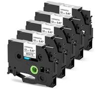 MarkField 5x Compatible con Brother P-touch TZe-231 Blanco 12mm 0.47" Cinta