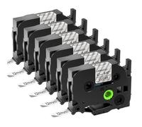 MarkField 6 cintas transparentes TZe-131 de 12 mm compatibles con Brother P-touch transparentes cinta de escritura de 12 mm TZ Tape 12 mm 0,47 TZe131 para Brother Ptouch PT- H110 H100LB H105 1010 H107