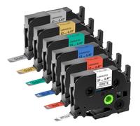 MarkField 6x TZe 12mm Color Cinta Compatible con Brother P-Touch Etiqueta