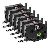 MarkField 6x TZe-335 12mm Cinta de Etiquetas Compatible para Brother P-touch TZ 12 mm 0.47 Blanco sobre Negro para PT-H110 H107 H105 H100LB H100R D210 D410 1000 1090 1830 D200 E110 Cube