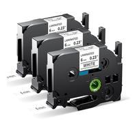 MarkField TZe-211 6mm blanco Cinta Compatible con Brother P-Touch Etiqueta