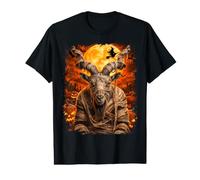 Markhor Goat Mummy in Espeluznante Calabaza Parche Noche de Halloween Camiseta gráfica económica