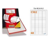 Markin C562 - Etiqueta autoadhesiva (Blanco, Rectángulo, Permanente, A4, Celulosa, 70 g/m²)