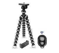 Marklif Gorilla Trípode/Mini trípode de 13 pulgadas con control remoto para teléfono móvil con soporte para móvil, soporte flexible Gorilla para cámaras DSLR y de acción