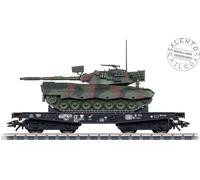 Marklin 48879 - AC H0 1:87 - Carro Plataforma Tipo Rlmmps DB Con Carga Militar