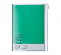 MARK'S - Agenda de bolsillo 2024/2025, tamaño A6, colores verticales, verde, de septiembre de 2024 a diciembre de 2025