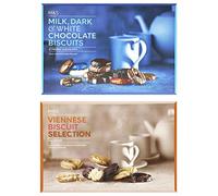 Marks and Spencers - Surtido de galletas de chocolate blanco y negro con leche extremadamente chocolate, 450 g, incluye marcas y Spencers Vienés All Butter Galletas Selección de 450 g