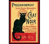 MARK'S POSTERS Póster de cartel vintage de Le Chat Noir, 30,5 x 20,3 cm (A4)
