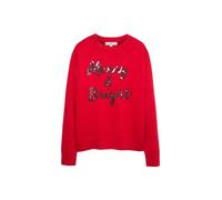 Marks & Spencer Jersey de Hilo Air con Cuello Redondo con Texto y Lentejuelas Mujeres L