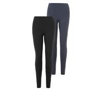 Marks & Spencer Pack de 2 Leggings de Cintura Alta Azul/Negro Mujeres UK 18 (EU 46)