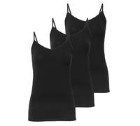 Marks & Spencer Pack de 3 camisetas de tirantes de algodón Negro Mujeres UK 22 (EU 50)