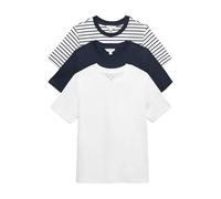 Marks & Spencer Pack de 3 Camisetas Puro algodón Mezcla De Azul Marino UK 20 (EU 48)