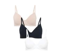 Marks & Spencer Pack de 3 Sujetadores de Copa Completa de algodón con Aros (Copas A-E) Mezcla De Negro UK 34 (EU 62)