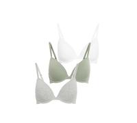 Marks & Spencer Pack de 3 Sujetadores escotados con Aros para Camisetas para Copa A-E Mezcla De Verde Mujeres 85