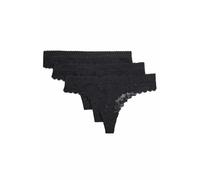 Marks & Spencer Pack de 3 Tangas de Encaje Flexifit™ Negro Mujeres UK 14 (EU 42)