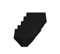 Marks & Spencer Pack de 5 Braguitas Altas de Microfibra Negro Mujeres UK 20 (EU 48)