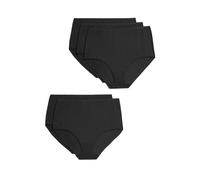 Marks & Spencer Pack de 5 Braguitas Altas de Modal y algodón Negro UK 14 (EU 42)