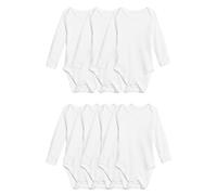 Marks & Spencer Pack de 7 bodis de cuerpo entero 100% algodón de manga larga (2,3 kg-3 años) Blanco Niños Unisex 18-24 meses