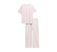 Marks & Spencer Pijama Completo 100% algodón con Parte de Abajo Tejida Mezcla De Rosa M