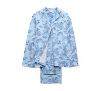 Marks & Spencer Pijama de Tacto Suave Estampado con Solapa Mezcla De Azul Marino XL