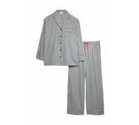 Marks & Spencer Pijama de Vichy navideño Familiar 100% algodón Mezcla De Negro Mujeres UK 10 (EU 38)