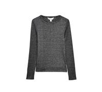 Marks & Spencer Top Acanalado de algodón con Brillos Negro Mujeres UK 14 (EU 42)