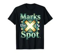 Marks The Spot Map Brújula Navegación Diseño de Aventura Camiseta
