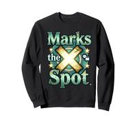 Marks The Spot Map Brújula Navegación Diseño de Aventura Sudadera