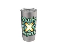 Marks The Spot Map Brújula Navegación Diseño de aventura Vaso térmico de acero inoxidable de doble pared
