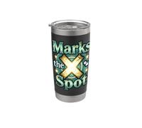 Marks The Spot Map Brújula Navegación Diseño de aventura Vaso térmico de acero inoxidable de doble pared