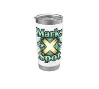 Marks The Spot Map Brújula Navegación Diseño de aventura Vaso térmico de acero inoxidable de doble pared