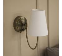 Markslöjd Aplique de pared Amar, blanco roto/latón, enchufe, E14