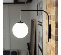 Markslöjd Aplique de pared Dione, blanco y negro, altura 40 cm, enchufe