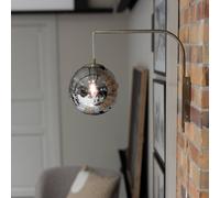 Markslöjd Aplique de pared Dione, latón/gris humo, altura 40 cm, enchufe