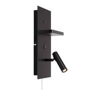 Markslöjd Aplique de pared LED Carica, negro, altura 34 cm, metal